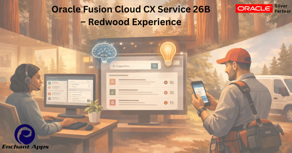 Oracle Fusion Cloud CX Service 26B – Redwood Experience - EnchantApps ...