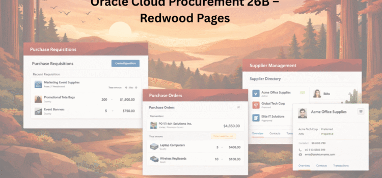 Oracle Cloud Procurement 26B – Redwood Pages